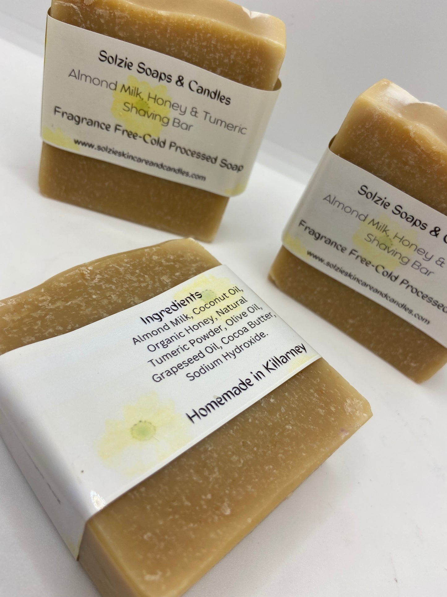 Almond Milk, Honey & Tumeric Shaving Bar