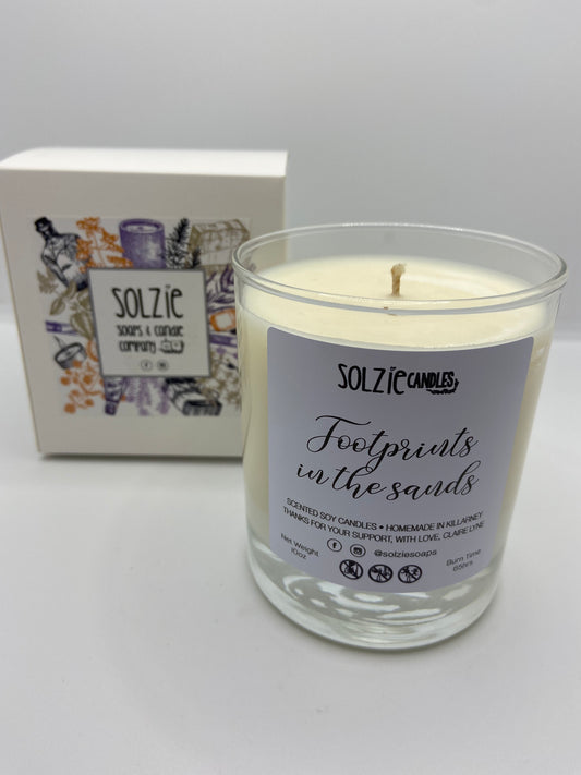 Footprints in the Sands Candle